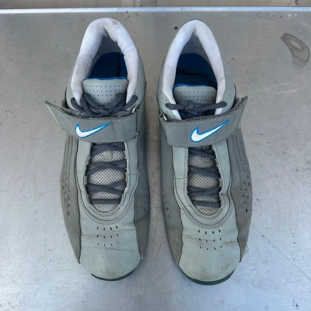 Nike Air Zoom 2007 Grey‎ Blue Low Top Athletic Sneakers 309296-011 Mens Size 14